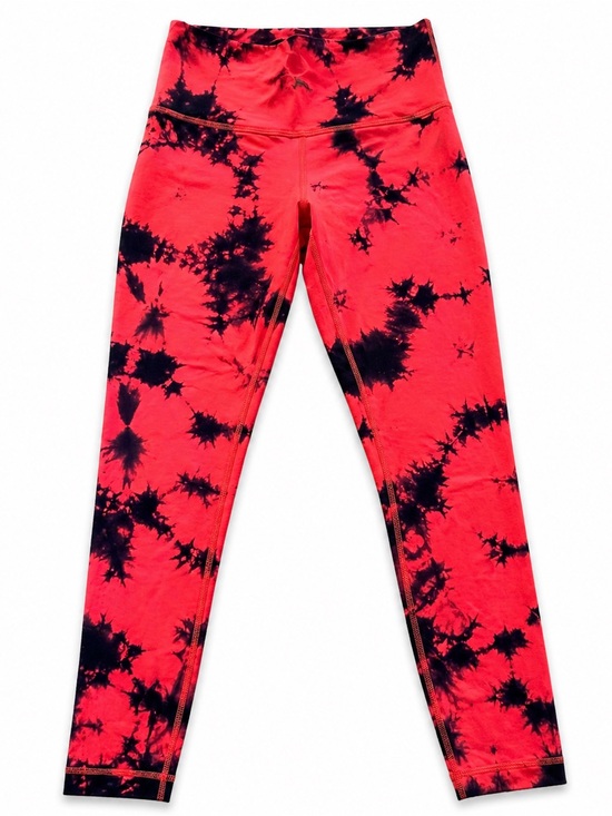 lululemon athletica Pants - Lululemon Wunder Train HR 25” Leggings Carnation Red Black Tie Dye - Size 6
